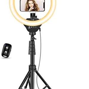 Aureday 12” LED Ring Light with Stand and Phone Holder, Video Light 3000K-6000K Dimmable Selfie Ringlight for YouTube Video/Live Stream/Makeup